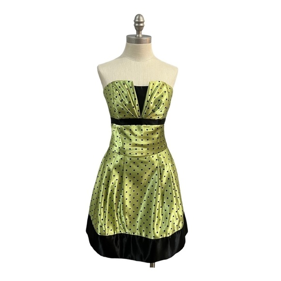 Jessica McClintock For Gunne Sax Polka Dot Dress Juniors Size 5 Vintage